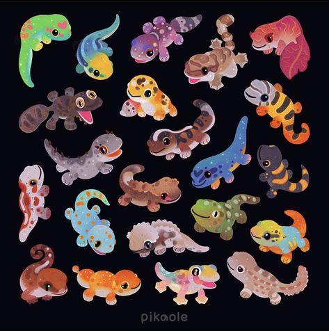 Flying Gecko, Giant Day Gecko, Day Gecko, Mini Tela, Cute Gecko, Cute Reptiles, Crested Gecko, Cute Fantasy Creatures, Cute Animal Drawings Kawaii