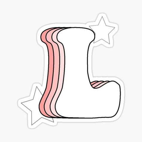 L Gifts & Merchandise | Redbubble Stickers Cool, Iphone Stickers, Pop Stickers, Stickers Aesthetic, Green Sticker, Tumblr Stickers, Alphabet Stickers, Hydroflask Stickers, Letter Stickers