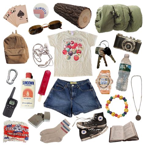 summer, camp, collage, summer camp, councilor, aesthetic, hot weather, outfit inspo, outfit Summer Camp Slasher Outfit, Aesthetic Road Trip Outfit, Camp Core Aesthetic Outfits, Camp Core Outfits, Camp Councilor Aesthetic Outfits, 90s Summer Camp Outfits, Summer Camp Uniform, Camp Counsellor Outfits, Summer Camp Outfits Men