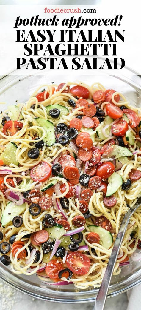 Italian Spaghetti Pasta Salad, Keto Pasta Salad, Cold Spaghetti Salad, Spaghetti Pasta Salad, Pasta A La Carbonara, Keto Pasta, Italian Spaghetti, Spaghetti Salad, Pasta Salad Dressing