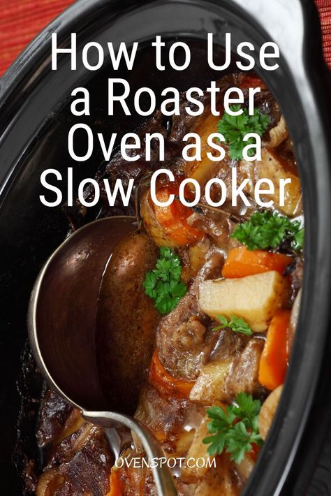 Oven Roaster Recipes Dinners, Slow Cook Pot Roast, Nesco Roaster Oven, Slow Roast Chicken, Slow Cook Roast, Roasting Pan Recipes, Roaster Oven Recipes, Roaster Recipes, Electric Roaster