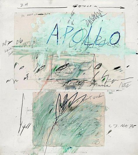 Cy Twombly apollo & the artist 1975 Cy Twombly Paintings, Art Parisien, Cy Twombly, Robert Rauschenberg, Wax Crayons, Action Painting, Abstract Expressionism, The Artist, Artist Inspiration