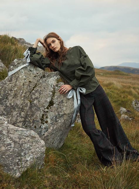 Shot on Location: To the Waters and the Wild, Ireland | SUITCASE Magazine Mountain Portrait, Autumn Photography Portrait, Mountain Fashion, Celtic Fashion, Fashion Photography Inspiration, Outdoor Fashion, Velvet Fashion, Foto Inspiration, Autumn Photography