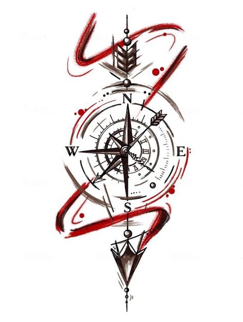 Compass Tattoo Designs Men, Hand Compass Tattoo, Tattoo Ideas Japanese, Tattoo Designs Leg, Medical Tattoos, Hand Tattoos Ideas, Geometric Compass Tattoo, Arrow Compass Tattoo, Tattoo Ideas For Females