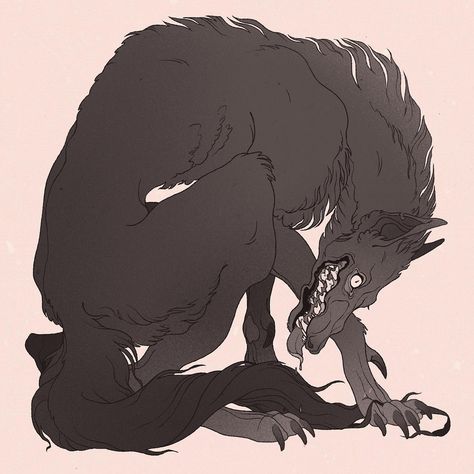 Samantha Mash🌿 on Instagram: “This werewolf seems to have not noticed you...yet. His silhouette darkens the light of the full moon, his howls pierce the night leaving…” Werewolf Oc, Werewolf Art, Canine Art, Arte Cyberpunk, Disegni Artistici, Arte Sketchbook, Animal Sketches, Wolf Art, A Wolf