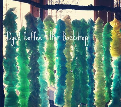 Coffee Filter Backdrop: possible seaweed idea Coffee Filter Backdrop, Diy Coffee Filter Crafts, Coffee Filters Diy, Coffee Filter Garland, Coffee Filter Crafts, Diy Wedding Backdrop, Diy Backdrop, Coffee Filters, Coffee Filter