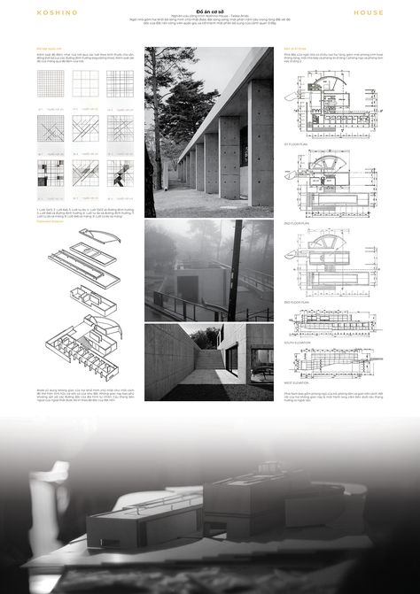 Basic Design Studio - Koshino House Case Study Koshino House, Case Study Design, Architecture Design Sketch, Illustration Photography, Photography Architecture, Basic Design, Adobe Indesign, Board Design, Photoshop Adobe