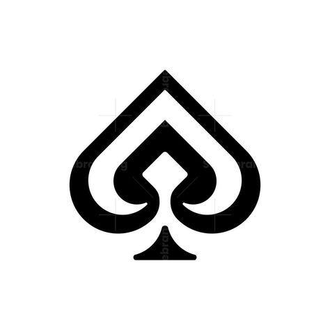 Aces Logo Design, Ace Logo Design, Spade Logo Design, Ace Symbol, Ace Design, Ace Of Spades Tattoo, Ace Logo, Spade Tattoo, Logo Monogramme