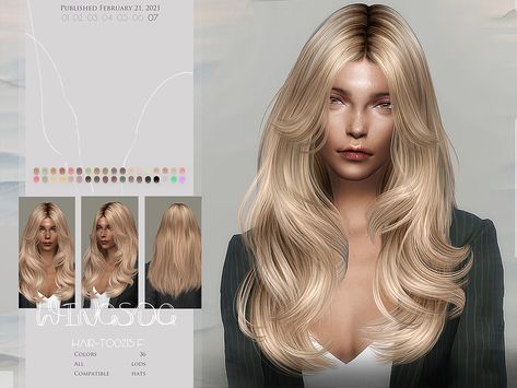 wingssims' WINGS-TO0215 Sims 4 Cc Wingssims Hair, Sims 4 Piercings, Sims 4 Black Hair, Sims 4 Traits, Cc Hair, The Sims 4 Pc, Pelo Sims, Sims 4 Body Mods, Sims 4 Cc Folder