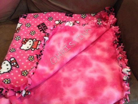 Hello Kitty/hot pink tie dye child knot blanket Baby $25.00 Child $35.00 Large $45.00 XL $55.00 $7.00 shipping charge for each blanket Tie Blanket, Cute Tie Blankets, Hello Kitty Blanket Aesthetic, Cutecore Blanket, Hello Kitty Halloween Blanket, Pink Hello Kitty Blanket, Knot Blanket, Hello Kitty Blanket, Fleece Tie Blankets