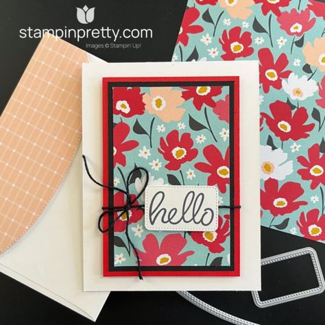 FREE Tutorial Friday & FREE DSP Color Charts! Su Sunny Days Dsp, Sunny Days Stampin Up Cards, Stampin Up Sunny Days Dsp, Heartfelt Hexagon, Snowflake Making, 2024 Card, Free Sound, Mary Fish, Stampin Pretty