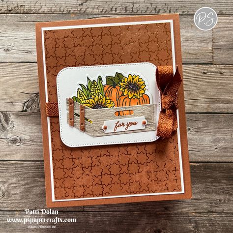 Su Rustic Crate Bundle, Stampin Up Rustic Crate Bundle, Su Rustic Crate Cards, Stampin Up Fall Mini Catalog 2023, Stampin Up Rustic Crate Card Ideas, Rustic Crate Stampin Up Cards, Stampin Up Fall Cards, Rustic Crates, Fall Cards Handmade