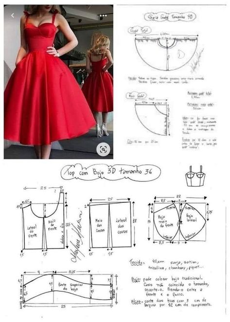 Diy Clothes Patterns, Clothing Pattern Design, Dress Patterns Diy, Corset Sewing Pattern, Sewing Clothes Women, Fashion Design Patterns, Diy Clothes Design, Costura Diy, Diy Fashion Clothing