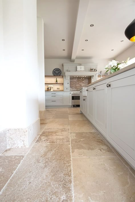 Stone Kitchen Floor, French Limestone Floor, Limestone Floor Tiles, Limestone Tiles, Stone Tile Flooring, French Limestone, Limestone Flooring, Natural Stone Flooring, Limestone Tile