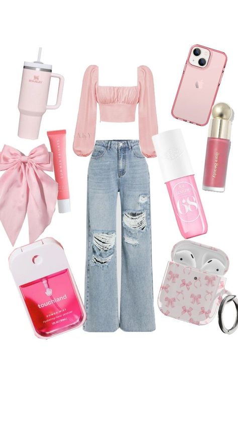 this is my pink preppy outfit that I made. Preppy Outfits For School 4th Grade, Middle School Outfits 6th Preppy, Preppy Outfits Aesthetic Pink, Preppy Outfits Board, Preppy Birthday Outfit Ideas, Preppy Outfit Inspo School Casual, Girly Preppy Outfits, Teen Preppy Outfits, Cute Pink Outfit Ideas