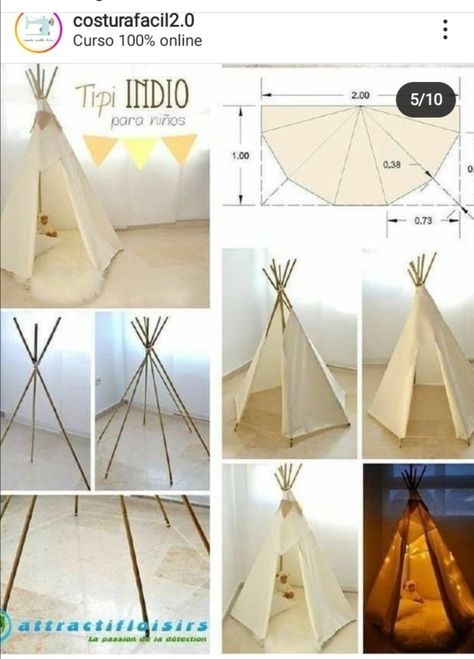 Diy Teepee Tent, Indian Teepee, Diy Teepee, Simple Sheets, Diy Tent, Tipi Tent, Kids Tents, Teepee Kids, Teepee Tent