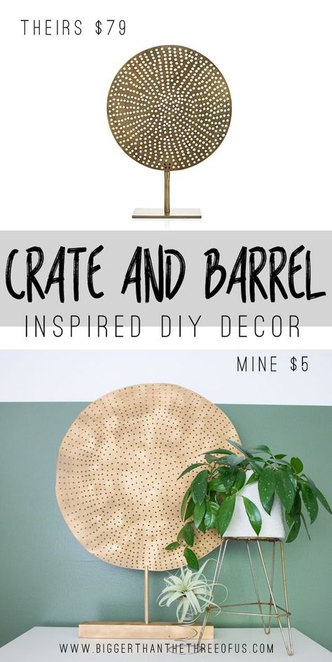 Make this art piece inspired by Crate and Barrel for a fraction of the cost! Diy Crate, Kitchen Diy Makeover, Upcycled Home Decor, Diy Interior, Modern Diy, Crafty Diy, Diy Backyard, Diy Projects To Try, House Designs