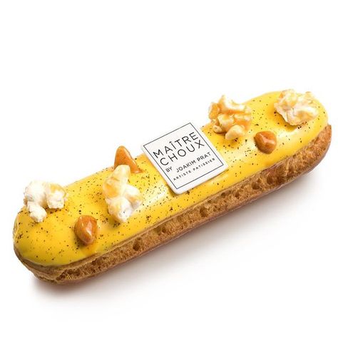 American Dream❤️ now in store #Popcorn #Banana #Caramel #PureLove #Eclairs #MaitreChoux Fancy Eclairs, Banana Eclair, Caramel Eclair, Creme Puffs, Easter Tea Party, Choux Cream, Cake Donuts Recipe, Banana Caramel, Pot Cakes