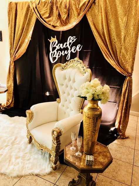 Bad & Boujee Affair Formal Party Decorations Ideas, Boujee Theme Party, Bad And Boujee Party Theme, Boujee Party Theme, Boujee Birthday Party, Boujee Party, Boujee Birthday, Themed Party Outfits, Sweet 16 Party Planning