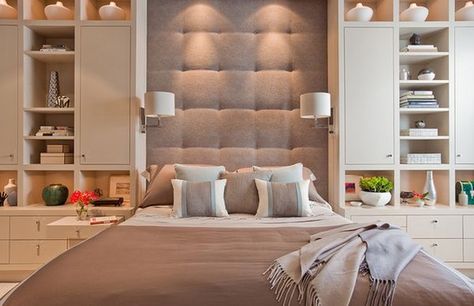 Headboard Storage – A Simple And Smart Space-Saving Idea Small Bedroom Decor Ideas, Bedroom Built Ins, Contemporary Bedrooms, Modern Bed Set, Contemporary Bedroom Design, Small Bedroom Decor, Headboard Designs, Headboard Storage, Remodel Bedroom