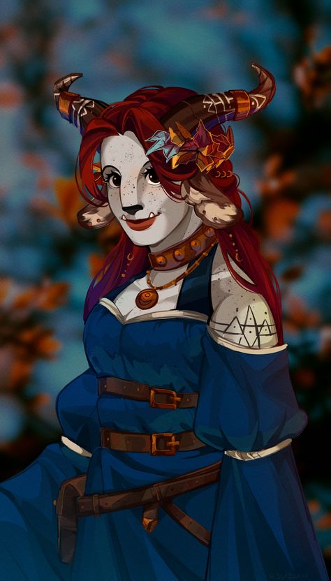 Firbolg Art Female, Firbolg Fighter Dnd, Firbolg Bard, Dnd Firbolg Female, Firbolg Female, Firbolg Woman Dnd, Dnd Firbolg, Fantasy Things, Dnd Stuff