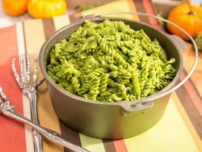 Monster Mac and Cheese Recipe | Jeff Mauro | Food Network Spinach Puree, Jeff Mauro, The Kitchen Food Network, Pasta Cheese, Green Pasta, Cheese Food, Mac And Cheese Recipe, Mac Cheese, Mac N Cheese Recipe