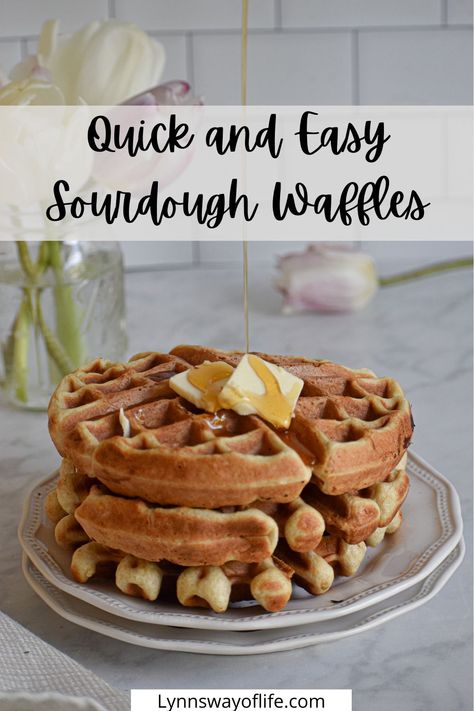 Sourdough Waffle Recipe, Sourdough Waffles, Recipe Using Sourdough Starter, Sourdough Pancakes, Sourdough Starter Discard Recipe, Waffles Easy, Easy Sourdough, Homemade Sourdough Bread, Sourdough Starter Recipe