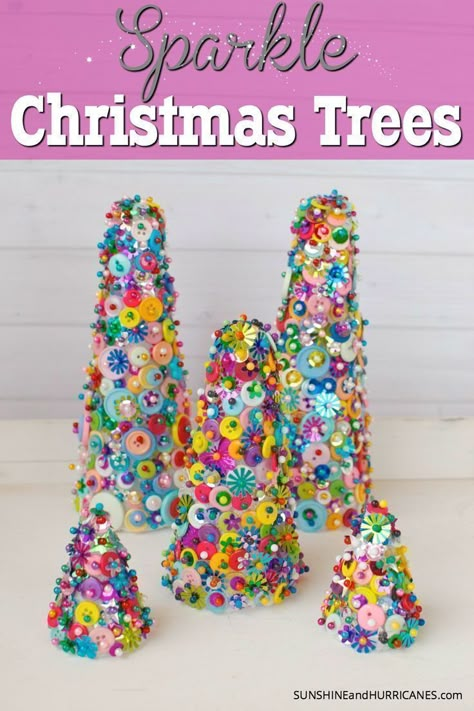 Sparkle Christmas, Retro Christmas Decorations, Easy Holidays Crafts, Sequin Crafts, Holiday Craft, A Craft, Unique Crafts, Christmas Crafts For Kids, Christmas Activities