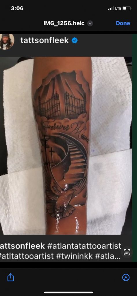 Raw Forearm Tattoos, Girl Half Sleeve Tattoos, Tattoos For Women Hand, Women Hand Tattoos, Memorial Tattoos Mom, Half Arm Sleeve Tattoo, Memorial Tattoo Ideas, Tattoo Font For Men, Rip Tattoo