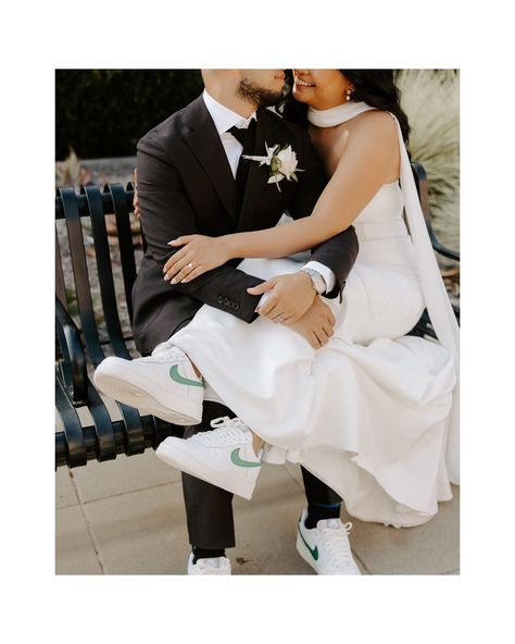 Mr + Mrs Velez 💍☀️🤍🌿🥂 Such a beautiful day celebrating their love !! Team: Photographer @gabyhendryphoto Videographer sjyangproductions DJ & Photobooth @rsdj_productions Hair @tiakaseyhair Reception @stonelibertystation Couple Outfits Wedding, Matching Wedding Shoes, Groom Accessories Wedding, Wedding Shoe Ideas, Wedding Day Shoes, Outfit Coordination, Wedding Footwear, Reception Shoes, Reception Outfits