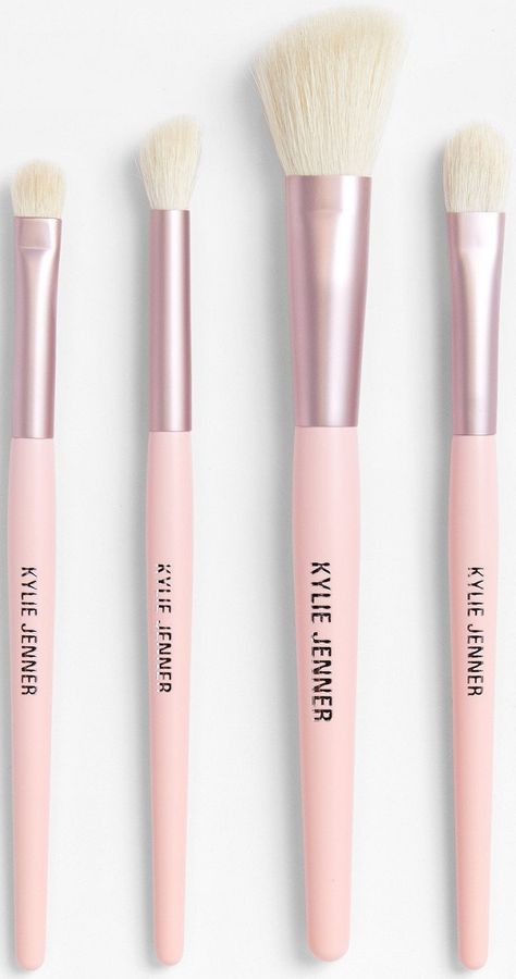 KYLIE COSMETICS - THE BIRTHDAY COLLECTION -- 4PC Brush For Makeup, Pot Rack Kitchen, Eye Brushes Set, Birthday Collection, Brush Sets, Cosmetic Sets, Eye Brushes, It Cosmetics Brushes, Eye Design