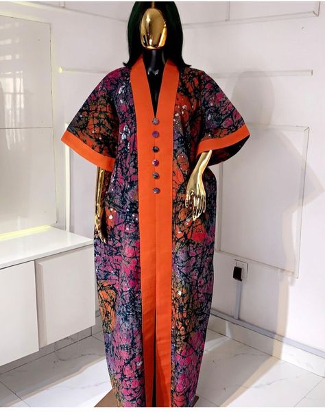 Kimono Gown Ankara, Ankara Boubou, Bou Bou Gown Styles, Ankara Bubu Styles For Women, Adire Styles, Ankara Gowns Long, Bubu Styles, Bubu Gown Styles Ankara Bubu Gown Styles, Adire Styles For Ladies