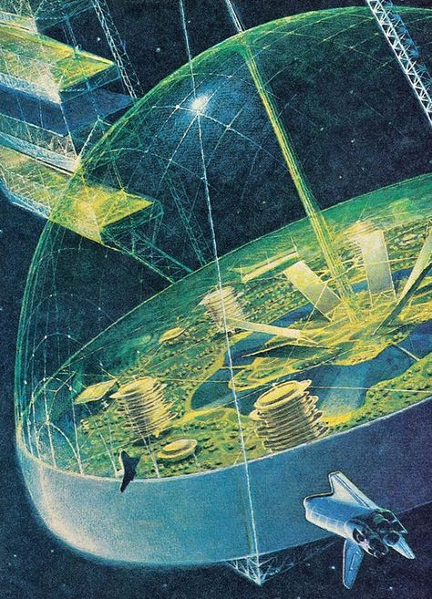 Andrei Sokolov (1981) | Flickr - Photo Sharing! Advanced Civilization, Space Colony, Novel Game, Futuristic Space, Earth Space, 70s Sci Fi Art, Arte Peculiar, New Retro Wave, Classic Sci Fi