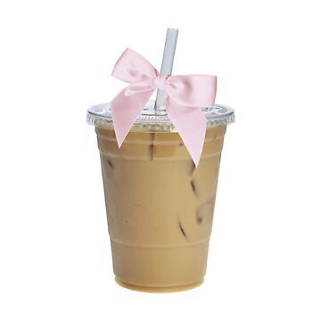 "iced coffee" Sticker for Sale by ilonaloves | Redbubble Pink Iced Coffee Aesthetic, Iced Coffee Emoji, Custom Iphone Stickers, Coquette Ipad, Girly Emojis, Ios18 Emoji, White Emoji, Iced Coffee Sticker, Emoji Aesthetic