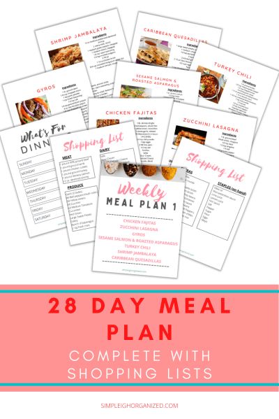 How to Create a Meal Plan to Save Money • SimpLeigh Organized How To Meal Plan For Beginners, Shrimp Jambalaya, Zucchini Lasagna, Inexpensive Meals, Easy Meal Plans, Roasted Asparagus, Food Website, Plan Ideas, A Lot Of Money