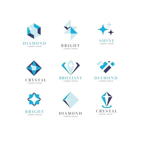 Diamond Branding, Diamonds Graphic Design, Logo Icon, Logo Diamond, Diamond Logo Design, Diamond Logo Ideas, Logo With Diamond, Black Diamond Logo Design, Jewel Logo