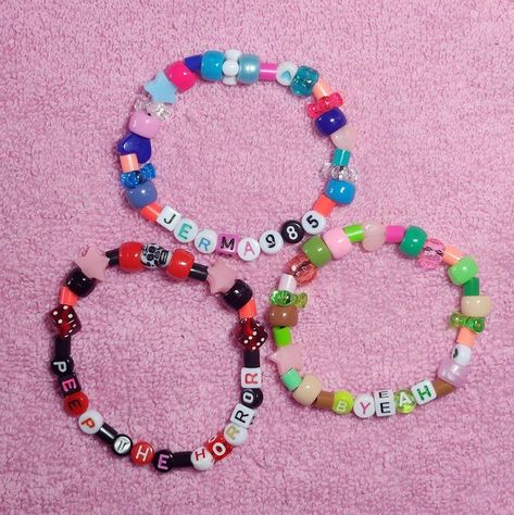 Diy Kandi Bracelets, Diy Kandi, Kandi Bracelets, Pony Beads, Charm Bracelet, Beaded Bracelets, Elastic, My Style, Bracelet