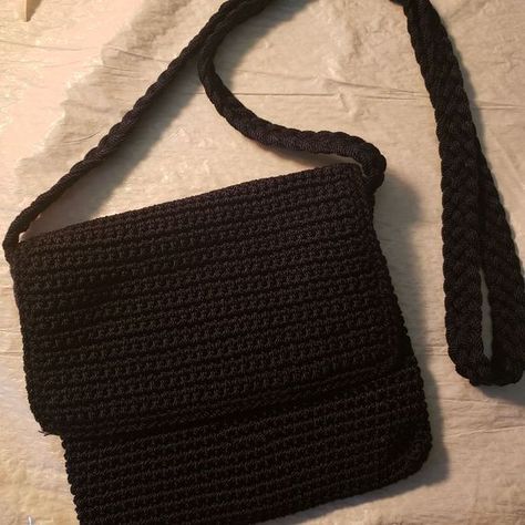 cute Crochet Black Bags Pattern Design 2024 crochet bag for men #crochetbagformen #crochet #crochetbag #crochetbags 7.96 Crochet Bag For Men, Crochet Sling Bag, Crochet Store, Sling Bag For Men, Crochet Black, Bags Pattern, Free Crochet Bag, Womens Crochet Patterns, The Sak