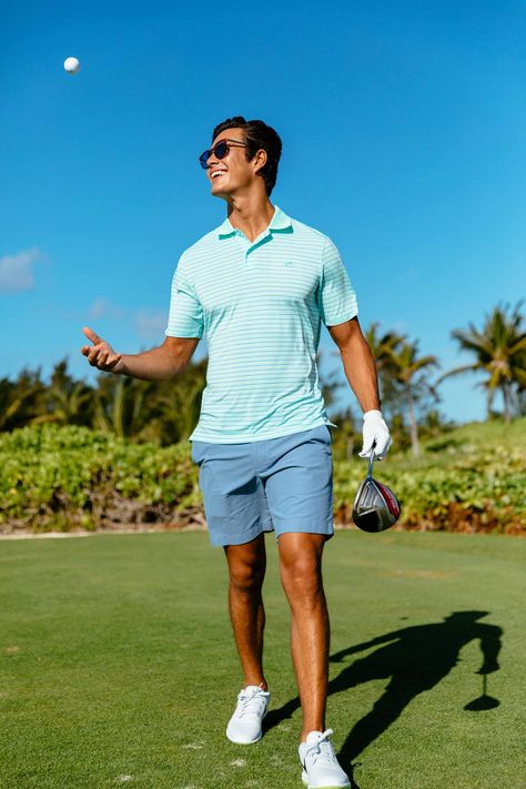 Golf Polo Shirt Outfit Men, Man In Polo Shirt, Men's Golf Fashion, Trendy Golf Outfits Men, Men’s Golf Style, Men’s Golf Attire, Mens Golf Style, Mens Golf Outfit Summer, Men Golf Outfit Fashion