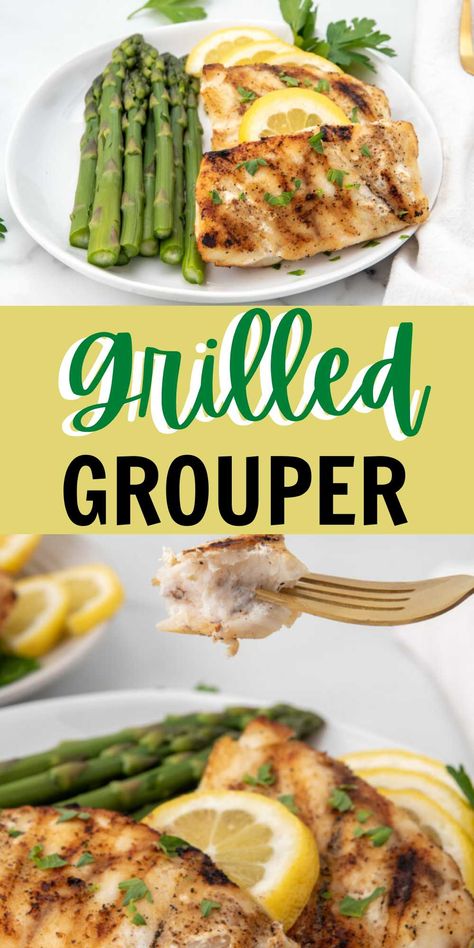 Grilled Grouper Recipe - grillonadime.com Grilling Grouper Recipes, Grouper Recipes Grilled, Frozen Grouper Recipes, Grouper On Blackstone, Best Fish For Grilling, Grouper Fillet Recipe, Broiled Grouper Recipes, Grilled Grouper Fish Recipes, Grilled Grouper Recipes