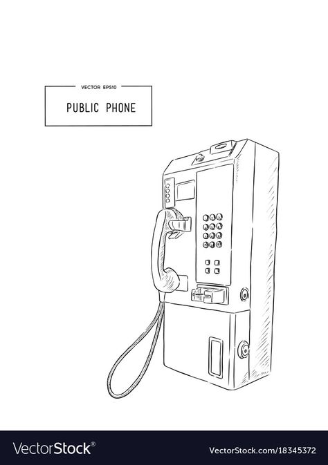 Public Phone, Catalog Request, Phone Booth, Draw Sketch, Hand Draw, Online Banking, Pretty Patterns, Stitch Disney, Drawing Sketches