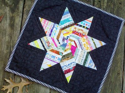 Selvage Blog: Star of LeMoyne Selvage Quilt by Elena McDowell! Salvage Projects, Disney Quilt, Modern Quilt Blocks, Quilting Blogs, String Quilt, String Quilts, Miniature Quilts, Star Quilt Blocks, Strip Quilts