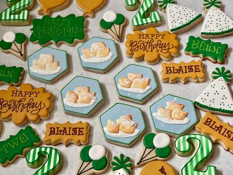 New Orleans First Birthday Party, Cafe Du Monde Birthday Party, Cafe Two Monde Party, Cafe Du Monde Party, New Orleans With Kids, Hood Boys, Cookie Decorating Kits, Baby Bash, Kids Birthday Theme