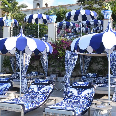 DG Resort Project 2023 | World Dolce&Gabbana San Domenico, Beach Clubs, Blue White Decor, Enchanted Home, Frou Frou, Four Seasons Hotel, Patio Umbrellas, White Decor, Infinity Pool