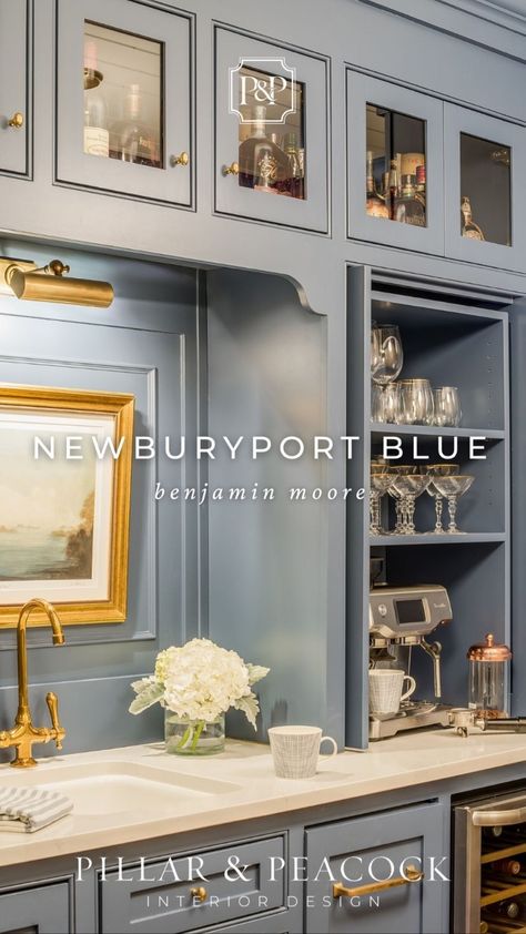 Butlers Pantry, Blue Cabinets, Comfortable Home, Butler's Pantry, Kitchen Inspiration Design, Pantry Design, Young Family, Blue Kitchens, Paint Colors For Home