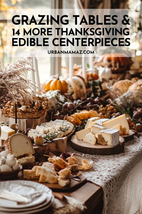 Looking for insanely fun and healthy edible Thanksgiving centerpieces? Check out these grazing tables and 14 more Thanksgiving edible centerpieces! Thanksgiving Grazing Table, Thanksgiving Food Table Display, Thanksgiving Buffet Setup, Thanksgiving Buffet Setup Ideas, Thanksgiving Banquet, Thanksgiving Buffet Table, Thanksgiving Food Table, Food Display Table, Thanksgiving Servings