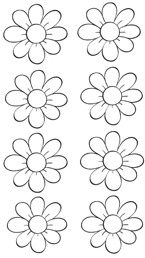 Flower Print Out, Flowers Printable, Printable Flowers, Flower Clipart Printables, 8 Martie, Flower Templates Printable, Paper Flowers Craft, Daycare Crafts, Flower Printable