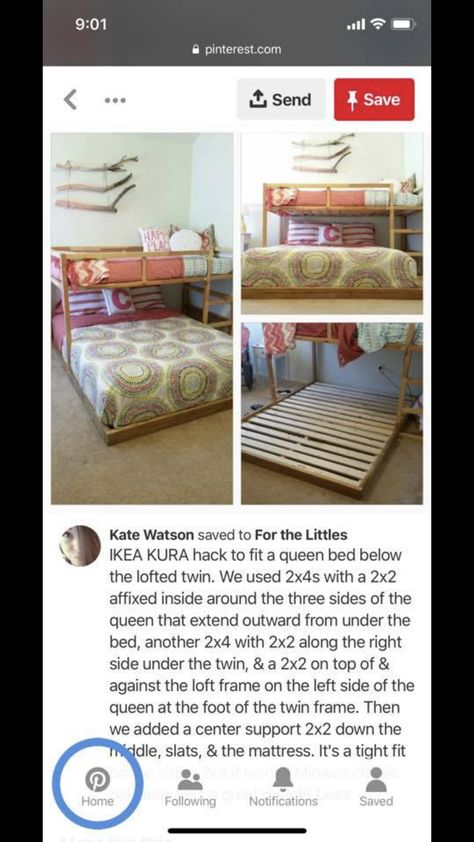 Ikea Kura Queen Bed Hack, Ikea Kira Bed, Kura Bed With Queen Under, Ikea Kura Queen Bed Under, Ikea Kura Bed Assembly, How Fo Build Kallax Kids Bed, Kids Floor Bed, Ikea Hack Kids, Georgia House