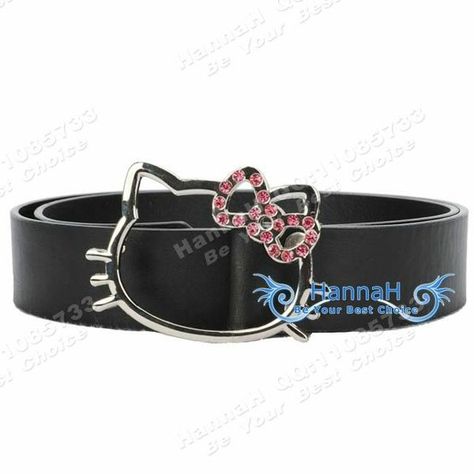 Hello Kitty Belt = love Hello Kitty Belt Y2k, Hello Kitty Belt, Hippie Goth, Mcu Dr, Mcbling Fashion, Hello Kitty Bow, Bling Belts, Beach Icon, Y2k Accessories