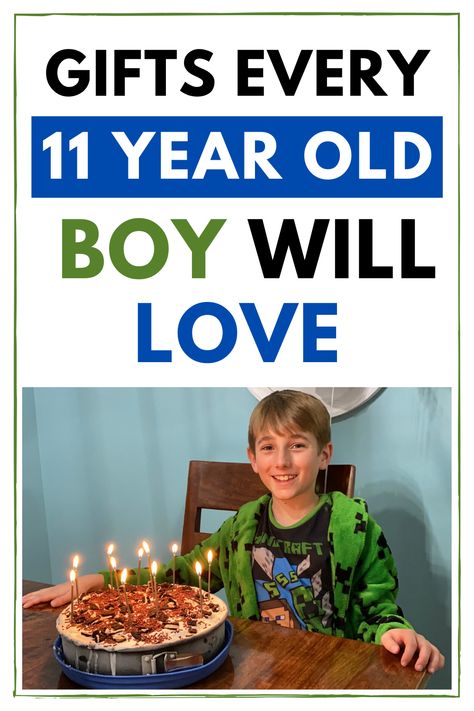 Gifts Every 11 Year Old Boy Will Love - Gift Ideas for a Preteen Boy. 11 Year Old Gift Ideas for Birthday or Christmas perfect for the preteen boy in your life! #11yearoldboy #boygiftideas #preteengiftideas #preteengifts #giftideas Gifts For Preteen Boy, Birthday Ideas For 11 Year Boy, 11 Year Birthday Gift Ideas, 11 Year Birthday Party Ideas Boy, 11th Birthday Boy, 11 Year Boy, Preteen Birthday, Easy Kids Party, Boy Birthday Decorations